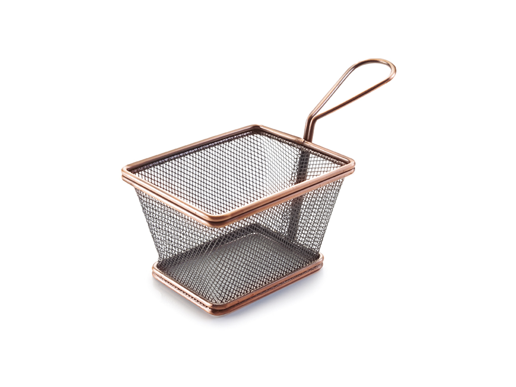 Fryer basket Mini square 10x8 cm Copper