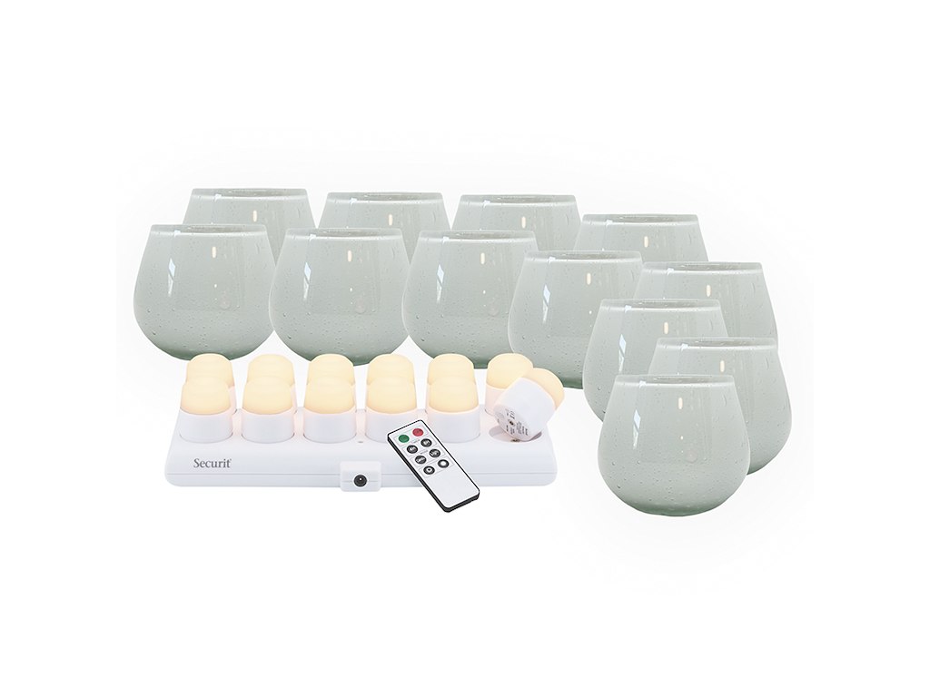 Candle holder LUNA White w/White taper candles 12s