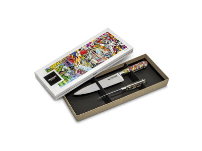 Knife Set Street Art Chef Knife and Herb Knife