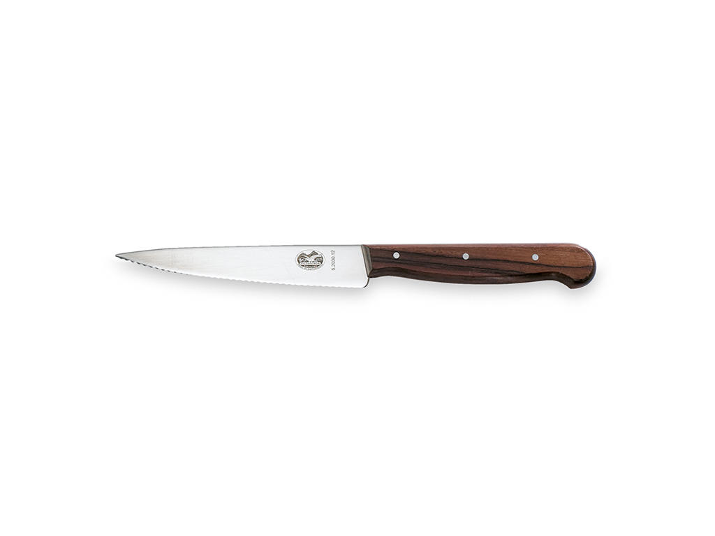 Decorative knife, 12 cm, Victorinox, Wooden handle, with wavy edge