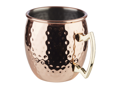 Mug w/handle shiny copper Ø9 cm 50 cl