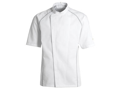 Kentaur Chef Jacket Unisex White w/grey flatlock