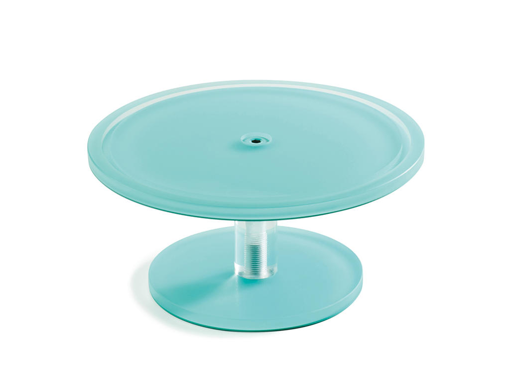 Cake stand on foot 23 cm Turquoise Mealplak