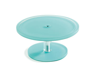 Cake stand on foot 23 cm Turquoise Mealplak
