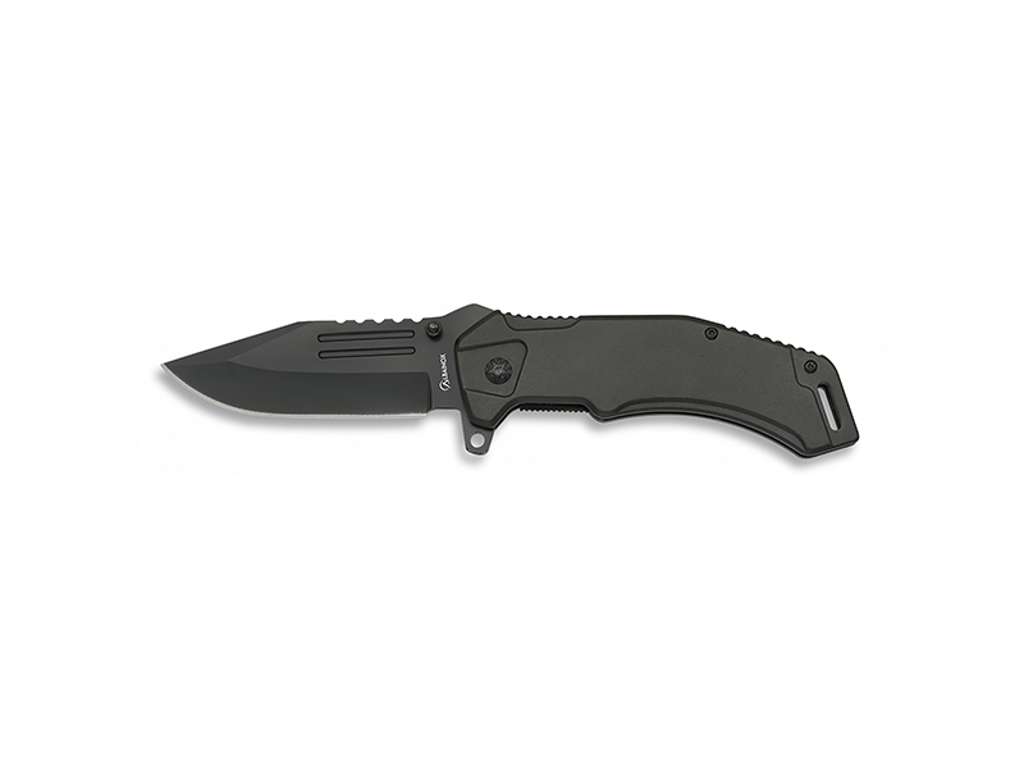 Pocket Knife Black 9 cm with clips