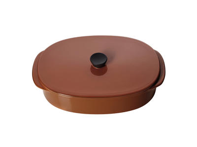 Dish with lid 26x18.5 cm Brown Caractere Culinaire