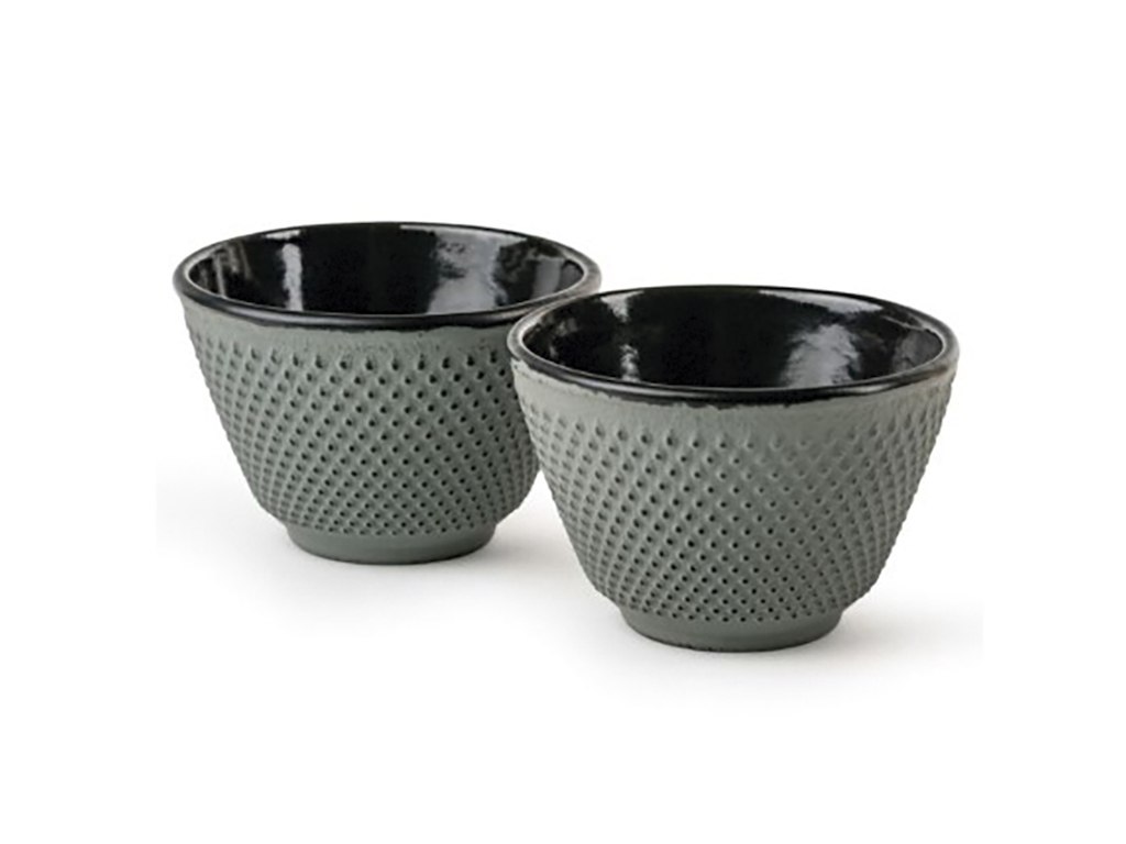 Mug without handle 2pcs Cast iron Light green XILIN