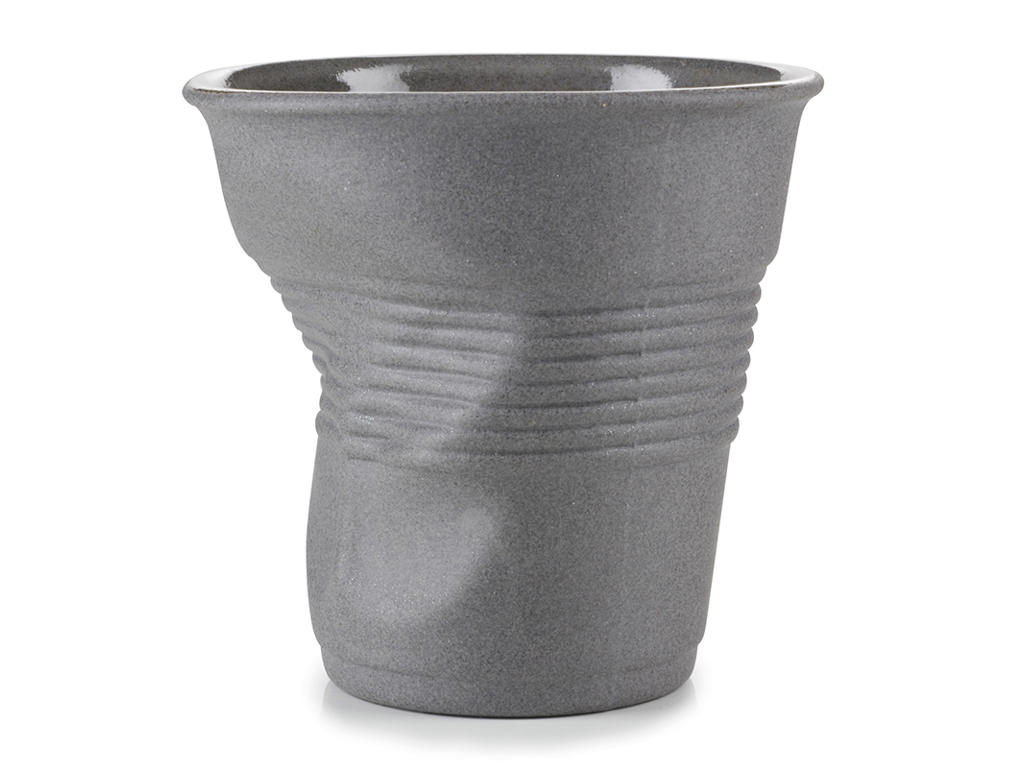 Cup Cappuccino Ø8.5 cm Gray Froisse