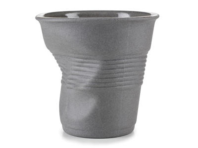 Cup Cappuccino Ø8.5 cm Gray Froisse