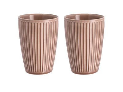 Thermal Mug Plissé 25 cl 8x12 cm 2 pcs. Woodrose