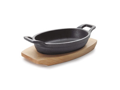 Dish cast iron oval 21.7x15