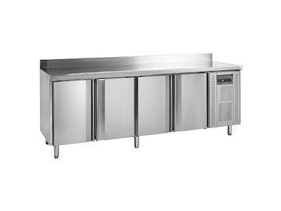 Refrigerated display case 4 doors 460 ltr -2/10C with back panel