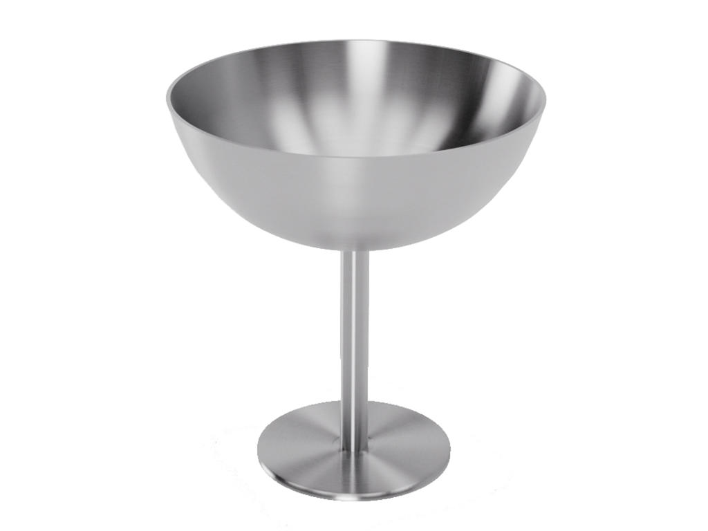 Portion glass Steel on foot Ø100 mm