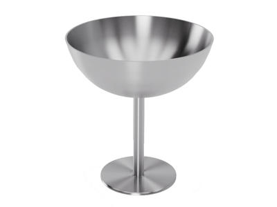 Portion glass Steel on foot Ø100 mm