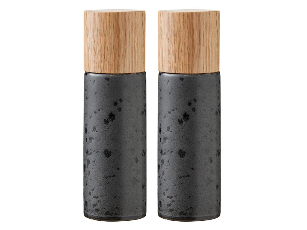 Salt & Pepper set 17 cm matte black BITZ
