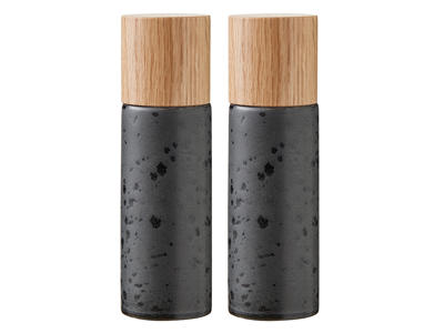 Salt & Pepper set 17 cm matte black BITZ