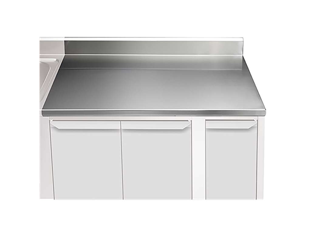 Tabletop 1000 mm with back edge