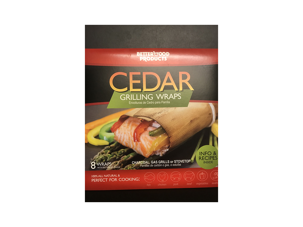 Grill wraps Cedar wood 8-pack