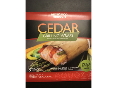 Grill wraps Cedar wood 8-pack