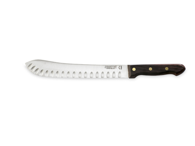 Cutting knife, 26 cm, Granton, Wooden handle, with air blade