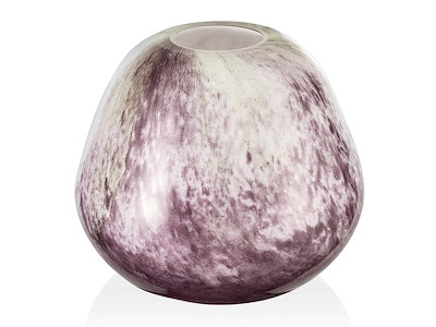 Candle holder Ø15x13 cm Glass Fusion Lavender