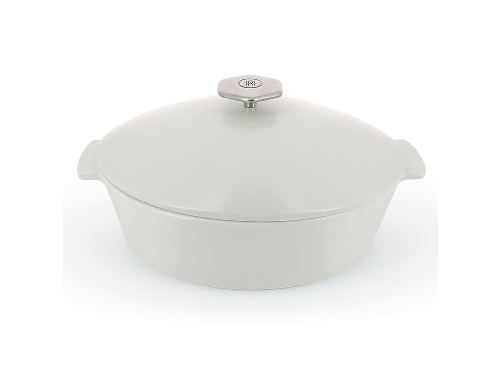 Pot Oval 32.5x26.5 cm Satin white Induction Revolution 2
