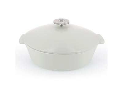 Pot Oval 32.5x26.5 cm Satin white Induction Revolution 2