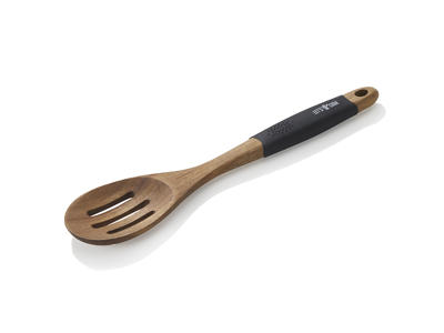 Ladle with hole Wood with silicone on handle