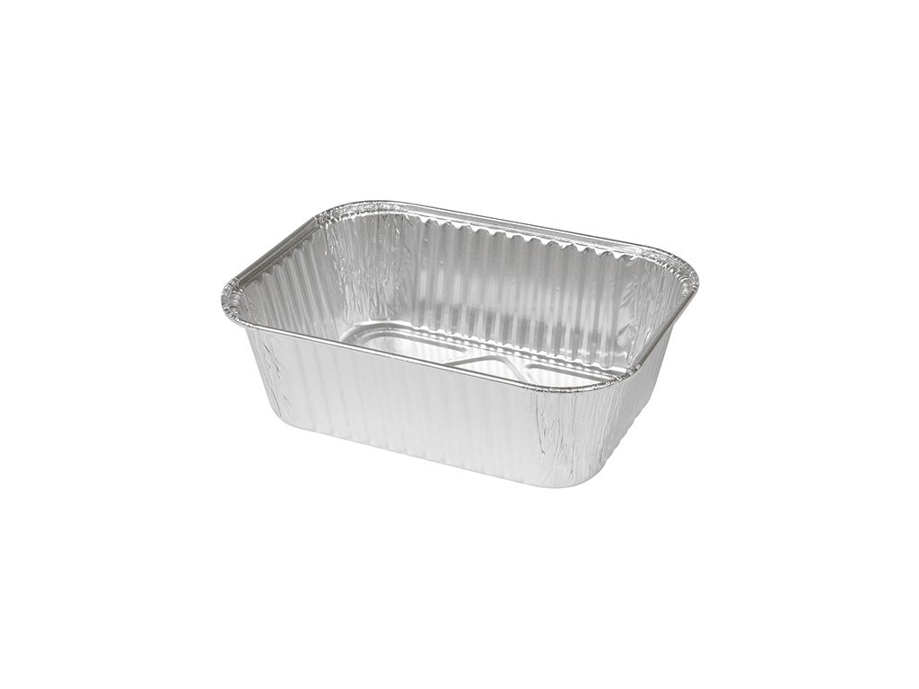 Aluminum tray w/lid 500 ml 10.8x14.8 cm 110-P