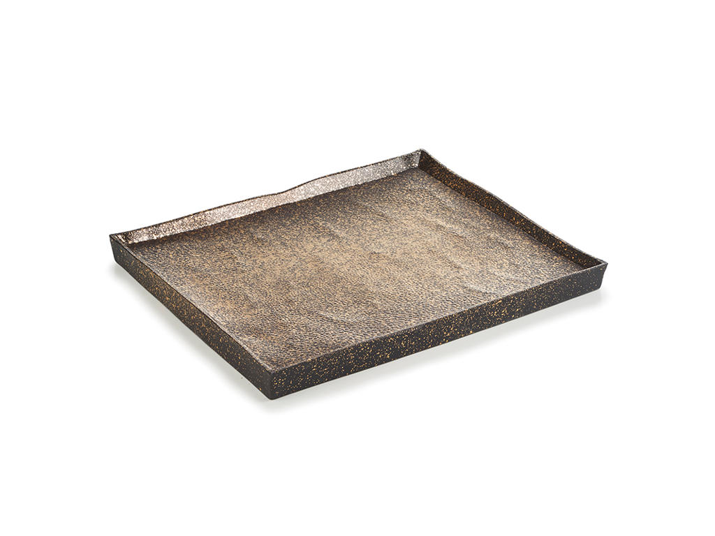 Plate Rectangular 21x17.5 cm Gold Solstice