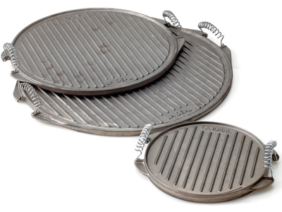 Grill Plate Flat 42 cm Cast Iron 2-sided