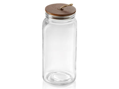 Storage jar with airtight wooden lid 2 ltr.