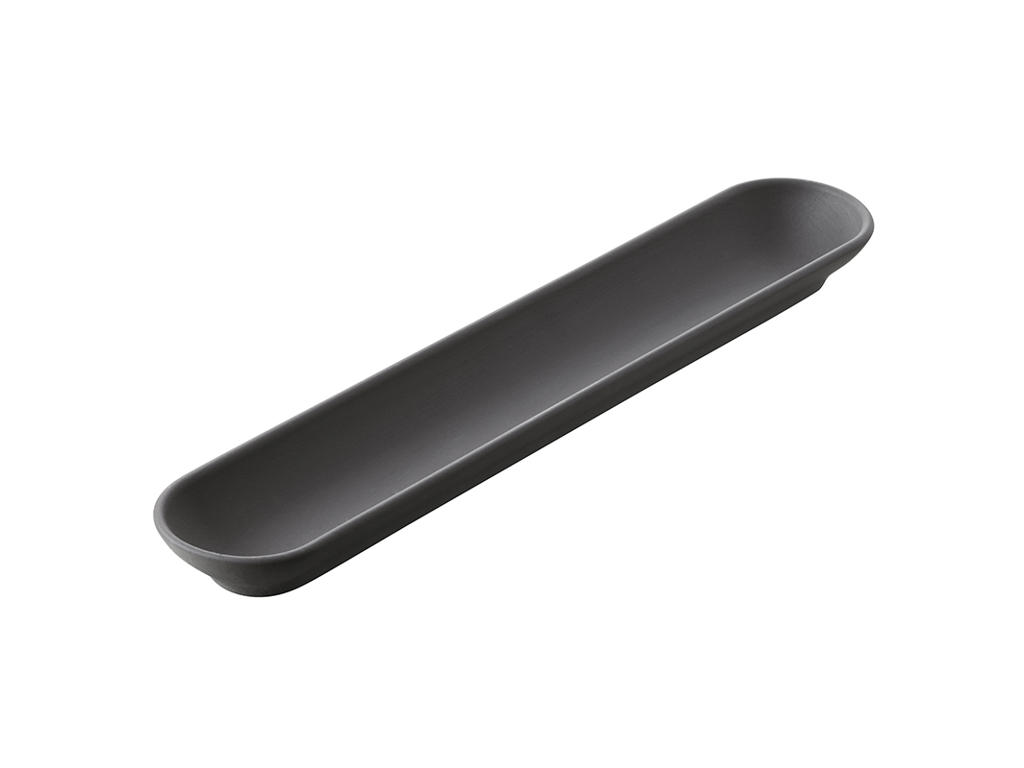 Tray 27x5 cm Unglazed Black Solid
