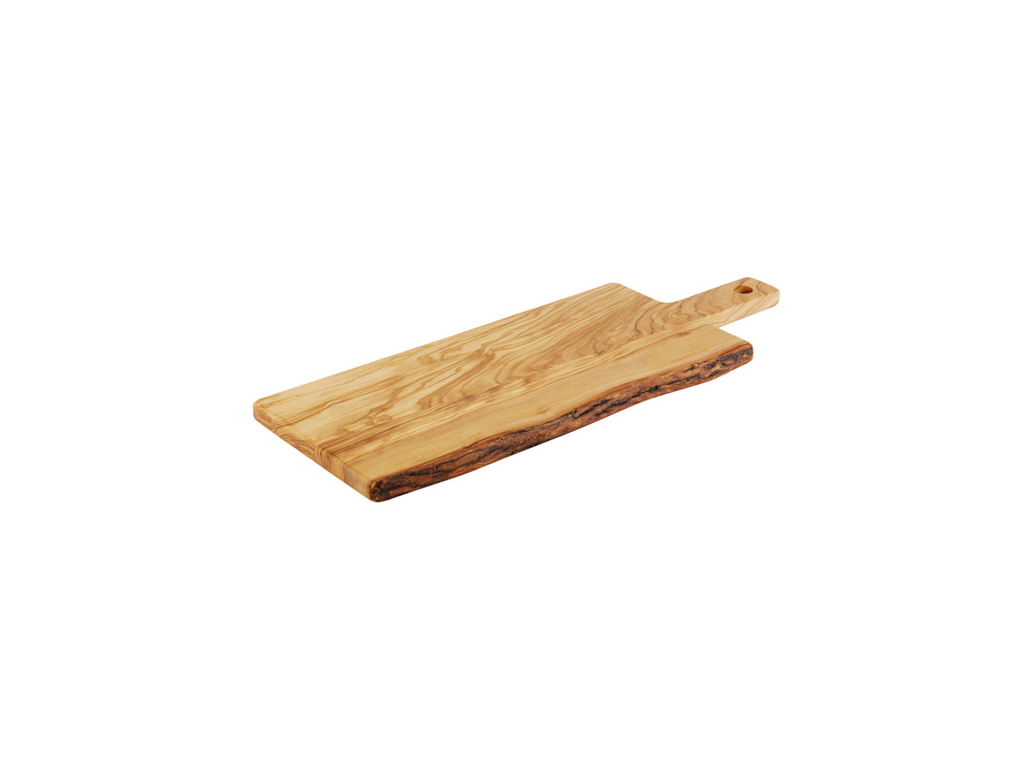 Serving board with handle olive wood 44x20 cm