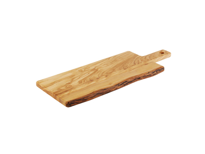 Serving board with handle olive wood 44x20 cm