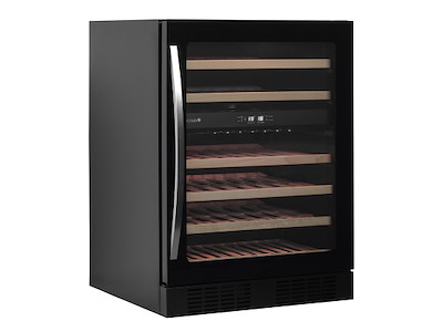 Wine cooler 46 bottles 1 zone 6 shelves Black