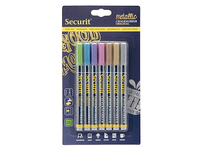 Marker 7 pcs ass. Metallic 1-2 mm for board