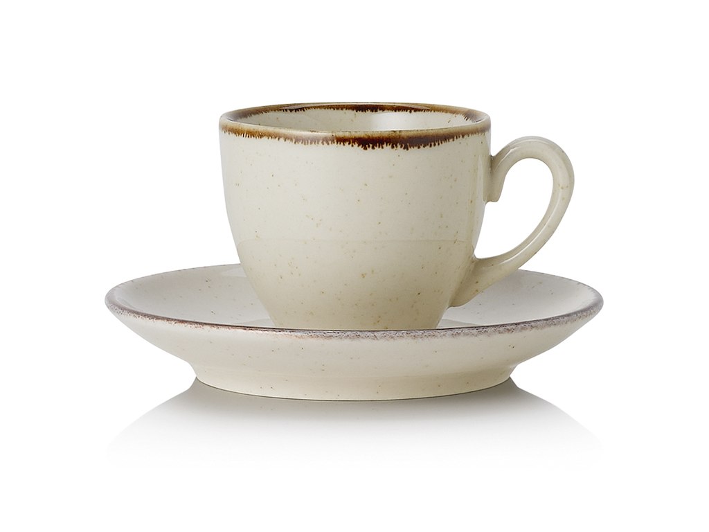 Espressokop m/ hank og underkop 90ml