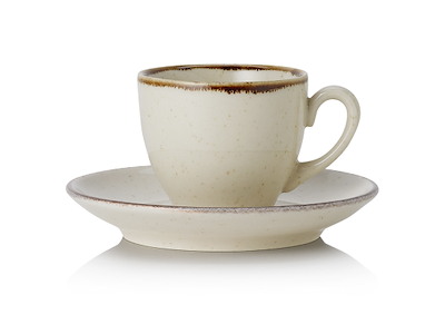 Espressokop m/ hank og underkop 90ml