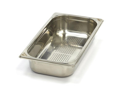 Perforated Canteen Container 1/3GN in Stainless Steel | 65mm