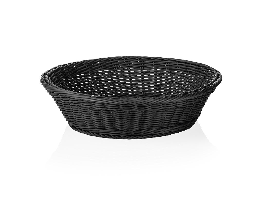 Bread Basket Black Ø 37cm H9 cm Weaver Pro