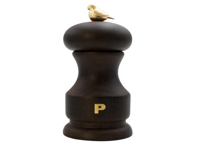 Pepper Mill 11 cm Dark Beech Bird