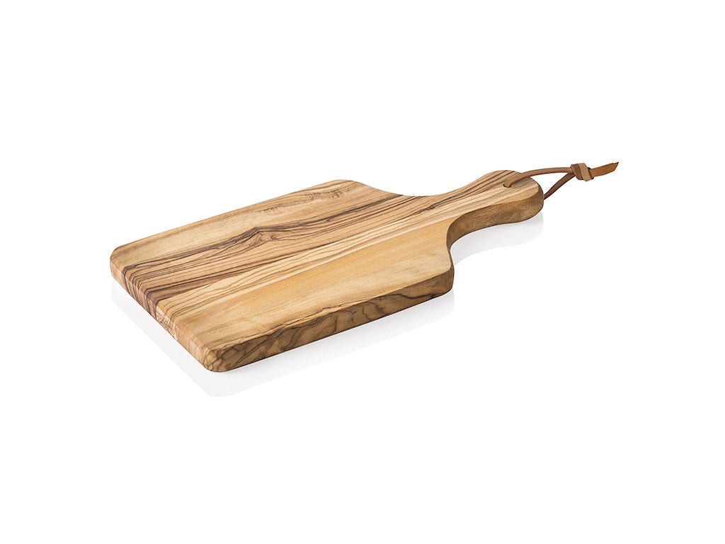 Cutting Board Olive Wood 24x11x2cm w/handle