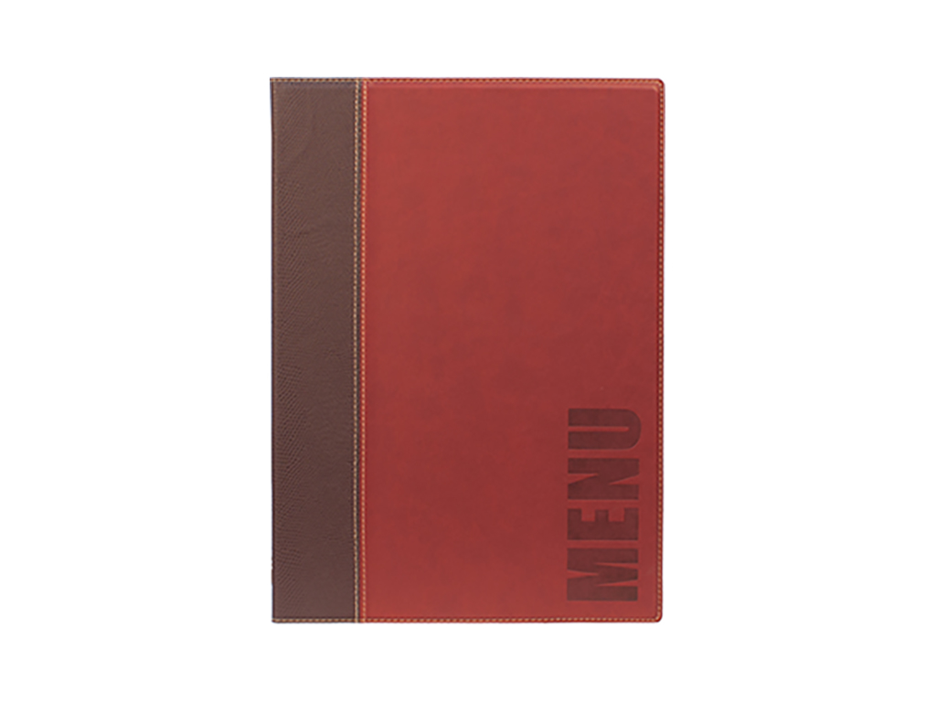 Menu card A4 wine red 1 display/4 pages Trendy