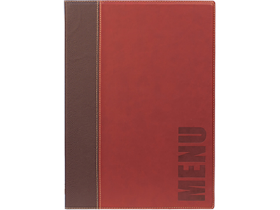 Menu card A4 wine red 1 display/4 pages Trendy
