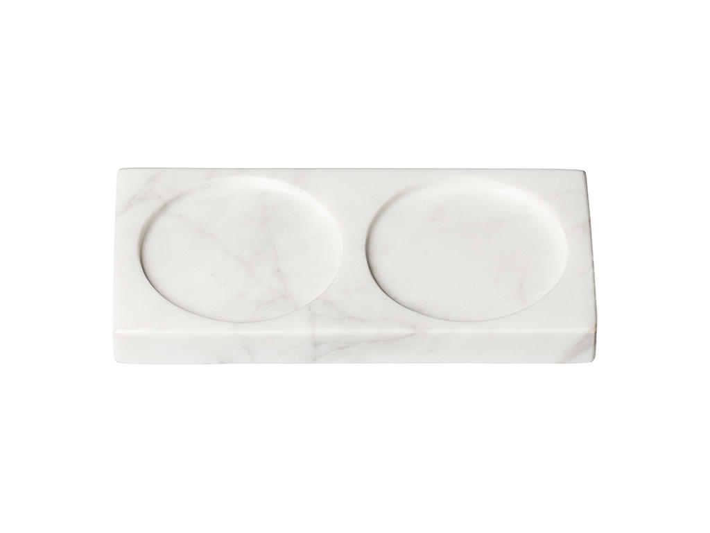 Tray with White Marble 15cm