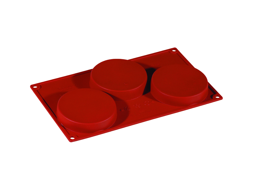 Baking mold Silicone 1/3 GN, 3 round