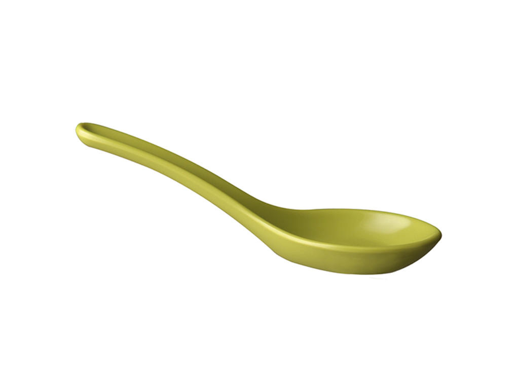 Melamine serving spoon green 13.5 x 4.5 c