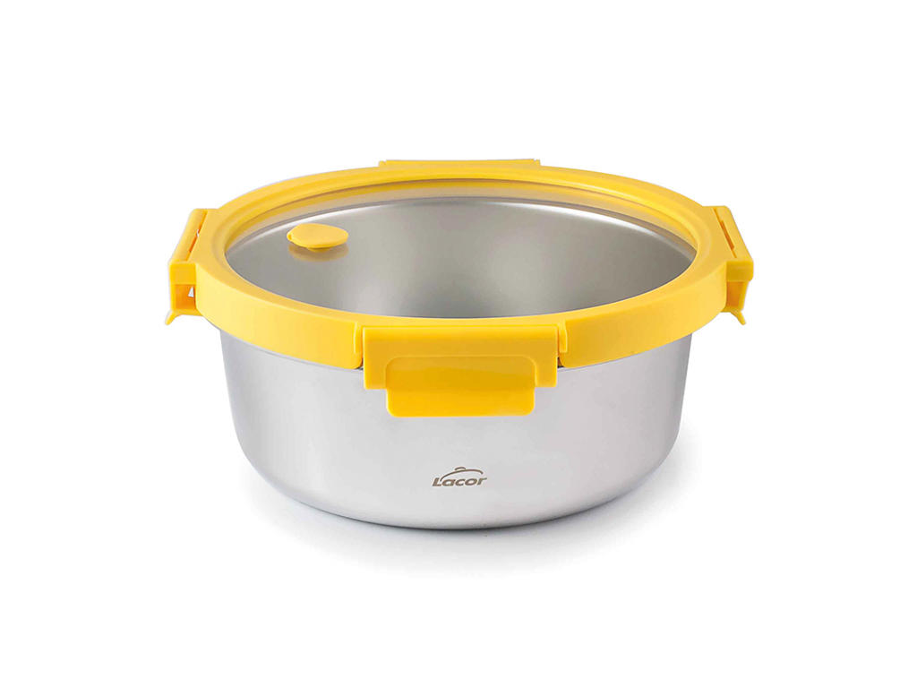 Food box RF/glass Yellow Ø16 cm h 6.5 cm