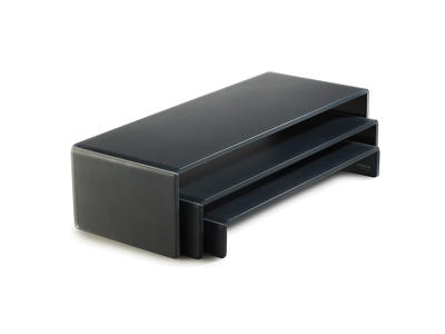 Tray Set Stackable 49.5x19.5 cm Anthracite Mealplak
